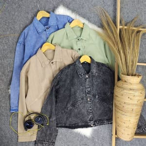 JAKET JEANS CROP BUMI JAKET OVERSIZE BIGSIZE BIG SIZE