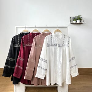 DARYA BLOUSE LINEN BORDDIR