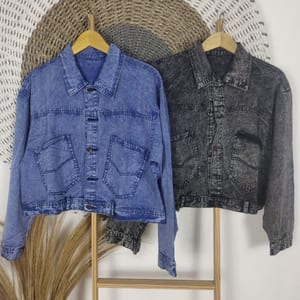 JAKET JEANS CROP LD 120 130 140